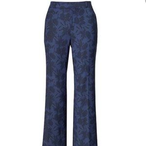 Banana Republic Dress Pants - Blue with Leaf Pattern